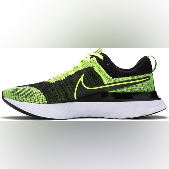 Nike React Infinity Run Flyknit 2 Men’s Size 11.5 Volt Green Black NEW - Picture 4 of 7